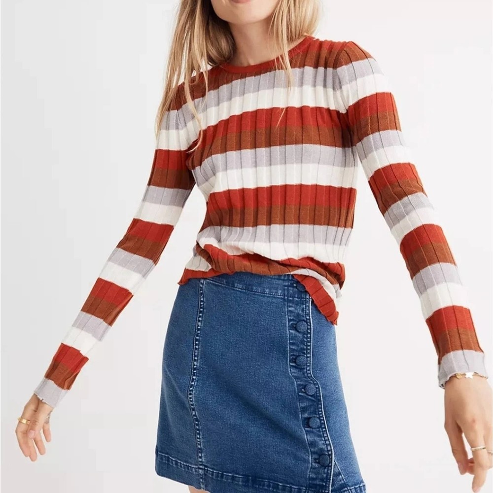 Madewell Clarkwell Pullover Striped Sweater